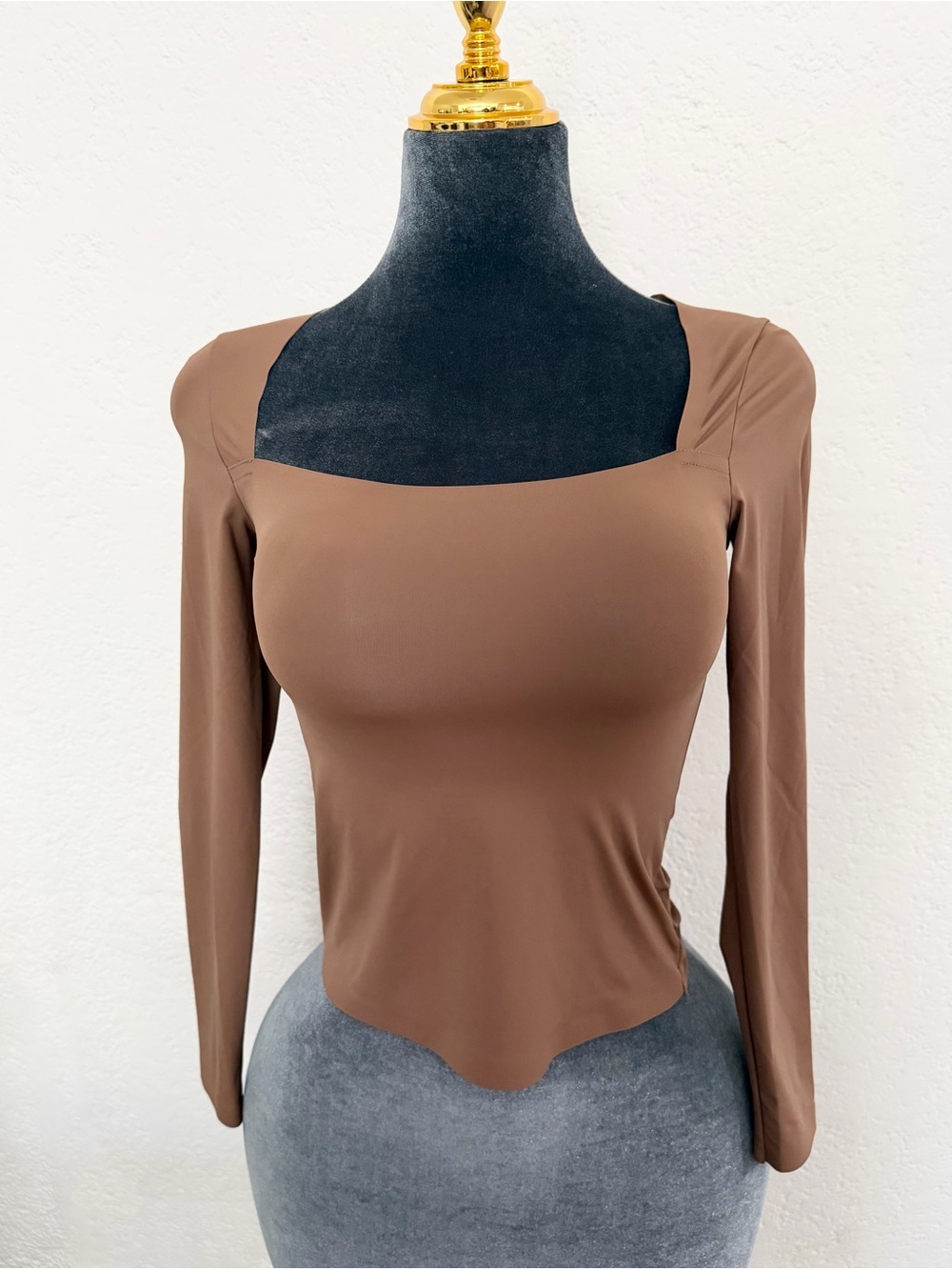 Brown seamless long sleeve